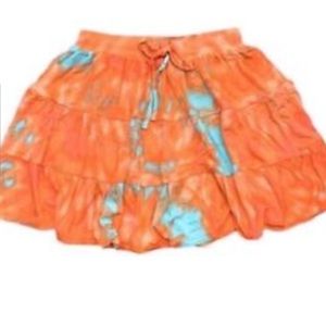 Xl Talia tie dye multi tier mini skirt